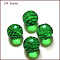 K9 Glass, Imitation Austrian Crystal Beads, Grade AAA, Faceted(128 Facets), Round, Green, 10mm, Hole: 0.9~1mm