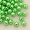 Imitation Pearl Acrylic Beads, Dyed, Round, Lawn Green, 6x5.5mm, Hole: 1.5~2mm, about 4500pcs/pound