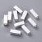 201 Stainless Steel Beads, Rectangle, Silver, 8x3x3mm, Hole: 2mm