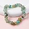 Natural Amazonite Stretch Bracelets, Nuggets, 2-1/8 inch(5.5cm)