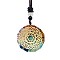 Resin & Natural & Synthetic Mixed Gemstone Pendant Necklaces, Flower, 25.59 inch(65cm)