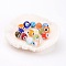 Handmade Lampwork Beads, Evil Eye, Round, Mixed Color, about 10mm in diameter, hole: 1mm