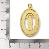 Rack Plating Brass Micro Pave Cubic Zirconia Pendants KK-I718-09G-B-2