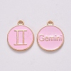 Alloy Enamel Pendants X-ENAM-S124-01B-09I-1
