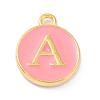 Golden Plated Alloy Enamel Charms ENAM-Q437-14A-1