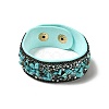 Faux Suede Snap Cord Bracelet LS-BJEW-F428-14-4