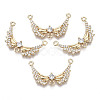 Brass Micro Pave Cubic Zirconia Chandelier Component Links KK-R111-040-1