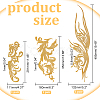 3 Pairs 3 Style Flower Polyester Computerized Embroidery Sew on Patches DIY-NB0008-24-2