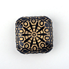 Cuboid Plating Acrylic Beads PACR-Q102-163B-1