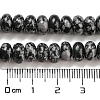 Synthetic Snowflake Obsidian Beads Strands G-D077-E01-03-5