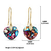 Brass & Imperial Jasper Dangle Earrings WGB0E66-03-2