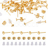 50Pcs Brass Earring Settings KK-TA0008-38C-1
