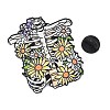 Floral Skeleton Enamel Brooches AL-I001-02EB-02-3