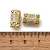 Brass Micro Pave Clear Cubic Zirconia European Beads LS-ZIRC-I070-071G-3