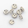 Brass Rhinestone Spacer Beads X-RB-A014-L8mm-01P-1