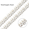 Brass & ABS Imitation Pearl & Rhinestone Cup Chains CHC-BC0001-21-2