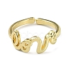 Brass Open Cuff Rings RJEW-B051-34G-2