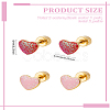 4Pcs 2 Colors Stainless Steel Enamel Stud Earrings EJEW-LP0001-83-2