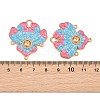 Alloy Enamel Cabochon Connector Settings AL-CBA8479-11KCG-3
