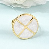 304 Stainless Steel Enamel Cuff Open Rings SA-CBA369F-04G-04-1