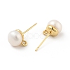 Natural Pearl Stud Earrings Findings KK-B059-33G-2