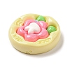 Opaque Flower Resin Cabochons RESI-C035-01D-3