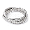 304 Stainless Steel Stretch Bracelets BJEW-A031-01I-P-1