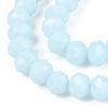 Opaque Solid Color Glass Beads Strands EGLA-A034-P10mm-D06-3