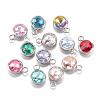 304 Stainless Steel Glass Rhinestone Charms STAS-G082-M-1