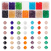 14 Strands 14 Colors Imitate Austrian Crystal Bicone Glass Beads Strands GLAA-GO0001-21-1