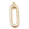 Hollow Oval 304 Stainless Steel Pendants STAS-Q348-05G-1