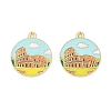 Alloy Enamel Pendants ENAM-V001-02A-G-1
