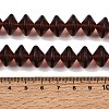 Frosted & Baking Paint Transparent Glass Beads Strands GL-CBA2ED2-03H-4