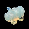 Opalite Carved Rhinoceros Figurines DJEW-M008-02J-3