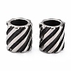 304 Stainless Steel European Beads Hand Polished STAS-B011-07AS-2