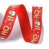 25 Yards Christmas Theme Printed Polyester Grosgrain Ribbon OCOR-C004-02D-3