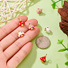6Pcs 3 Colors Brass Enamel Charms KK-TA0002-64-6