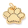 Real 18K Gold Plated Brass Micro Pave Cubic Zirconia Charms ZIRC-L100-085G-09-4
