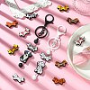 12Pcs 6 Colors Bowknot Food Grade Eco-Friendly Silicone Beads SIL-CJ0002-37-5