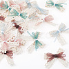 24Pcs 4 Styles Polyester Lace Bowknot Ornament Accessories DIY-TA0015-29-3