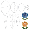 Acrylic Sunflower Quilting Rulers Set DIY-WH0343-97-1