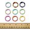 14Pcs Spray Painted Alloy Spring Gate Rings FIND-FS0004-58-5