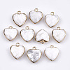 Electroplate Natural Howlite Pendants X-G-T112-03J-1