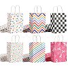 12Pcs 6 Colors Print Paper Packing Tote Bags CARB-FS0001-05-2