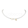 Brass Micro Pave Grade AAA Cubic Zirconia Letter Pendant Necklaces NJEW-JN04771-11-1