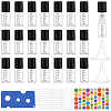24Pcs Transparent Glass Roller Ball Bottles MRMJ-BC0003-36-1