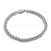 Tarnish Resistant 304 Stainless Steel Wheat Chains Bracelets BJEW-O091-04P-3