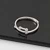 Constellations Rhodium Plated 925 Sterling Silver Micro Pave Clear Cubic Zirconia Adjustable Rings for Women RJEW-P130-01P-F-2