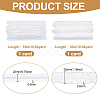 2 Cards 2 Styles Polycotton Pleated Elastic Lace Ribbon OCOR-FG0001-69A-2