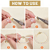 CHGCRAFT  6Pcs Brass Fold Over Clasp with Crystal Rhinestone KK-CA0002-69A-5